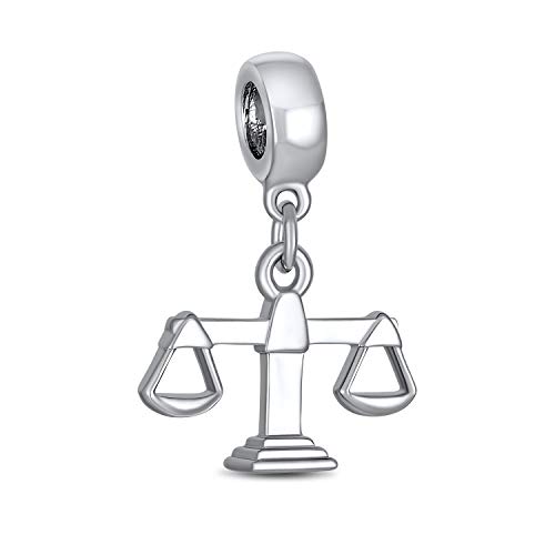 El Juez Abogado Balanzas La Justicia Libra Signo Zodiaco Colgante Abalorio Encanto 925 Plata Para Pulsera Europea Mujer