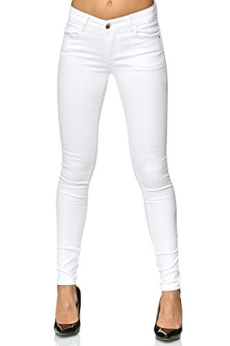 Elara Pantalones Vaqueros Mujer Push Up Skinny Chunkyrayan Blanco Y5110 White 38 (M)