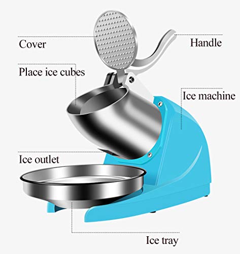 Eléctrica Triturador De Hielo, Profesional Máquina De Cono De Nieve, Resistentes Disco Triturador Máquina De Hielo Ice Crusher Para Cocteles Y Granizados