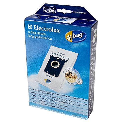 Electrolux E201B E201B- 4 Bolsas s-Bag Classic Long Performance, Blanco