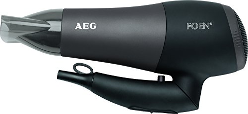 Electrolux HTD 5649 - Secador de pelo profesional iónico con difusor, 2 niveles de temperatura y velocidad, mango abatible, 2200 W, color negro