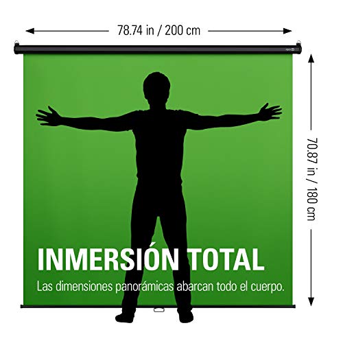 Elgato Green Screen MT - Panel Chromakey colgable, Bloqueo y replegado automáticos, Tejido Resistente Antiarrugas, Montaje en pared/techo (190 x 200 cm)