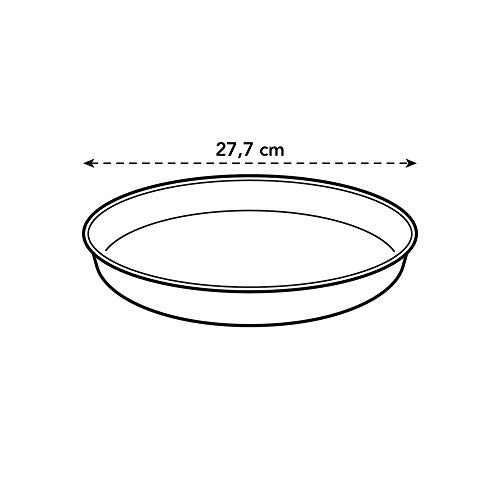 Elho Loft Urban Saucer Round Platillo, Antracita, 27.7x27.7x7 cm