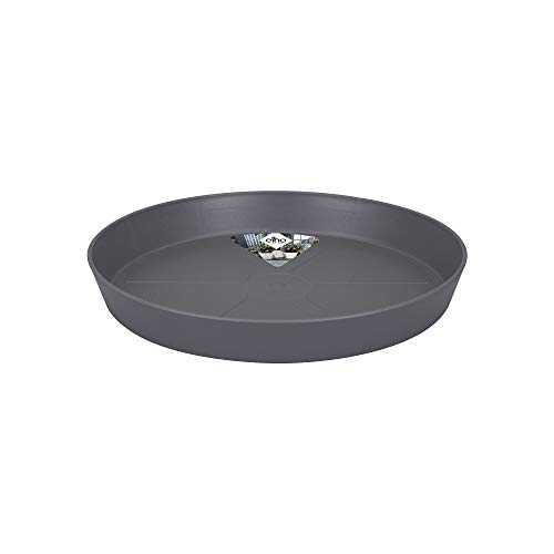 Elho Loft Urban Saucer Round Platillo, Antracita, 27.7x27.7x7 cm