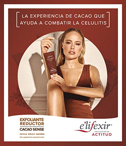 Elifexir Cacao Sense, Exfoliante Corporal, Reductor y Reafirmante, Mejora Luminosidad y Alisamiento, Reduce Grasas, Calma e Hidrata la Piel con Textura Ligera, Testado Dermatológicamente, 200ml