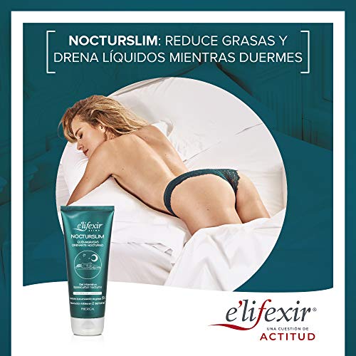 Elifexir Nocturslim - Gel Lipoescultor Noche | Reductor de Grasa Localizada | Drenante Retención de Líquidos | Quemagrasas 200ml