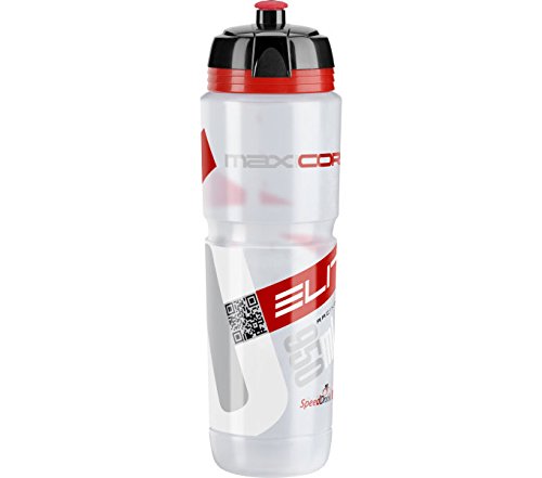 Elite 0102204  Bidón, Unisex Adulto, Transparente/Rojo, 1000 ml