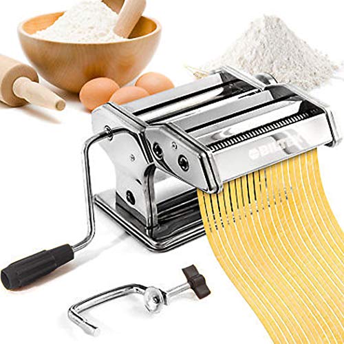 Eloklem Máquina para hacer pasta de acero inoxidable, máquina para hacer pasta fresca Pasta Spaghetti Maker
