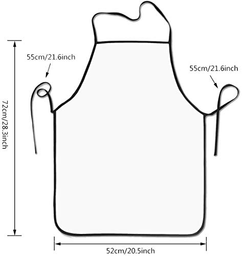 Elsaone Delantales con diseño de Oso Polar para Caminar, Babero para Hombres, Mujeres, Delantales de Cocina Ajustables para Adultos, 28,3 x 20,5 Pulgadas / 52 x 72 cm