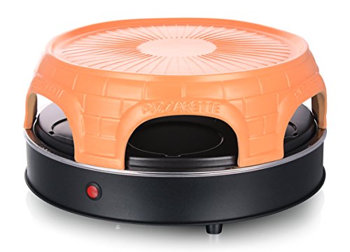 Emerio Po de 115848 Pizza Salva Original, Pizza Horno para 6 personas con handg. Campana de barro terracota, Negro