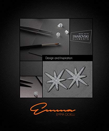 Emma Gioielli - Pendientes Para Mujer Lóbulo Chapado en Plata Estrellas Estrella Polar de 8 Puntas con Cristales SWAROVSKI ELEMENTS Color Blanco - Paquete Regalo