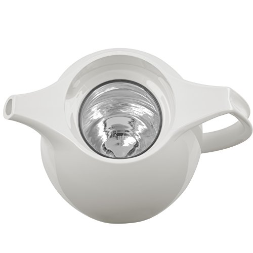 Emsa 503692 Jarra Térmica con Filtro para Té, Porcelana, Blanco, 1 L, 1 Unidad