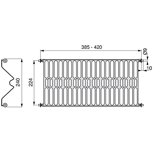 EMUCA - Escurridor de Platos y Vasos de Acero Inoxidable para Muebles de Cocina de Ancho 45 cm