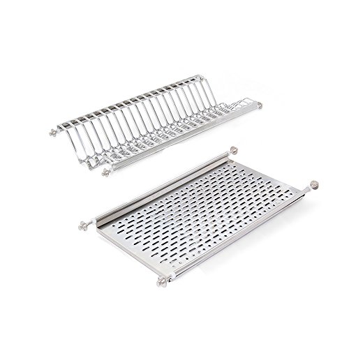 EMUCA - Escurridor de Platos y Vasos de Acero Inoxidable para Muebles de Cocina de Ancho 60 cm