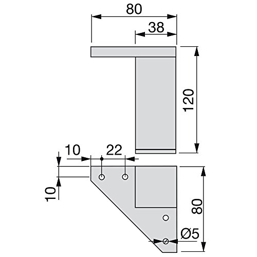 EMUCA - Pies para Muebles de plástico Gris Metalizado, Patas para Mueble, Lote de 4 pies de Altura 120mm con Tornillos de Montaje