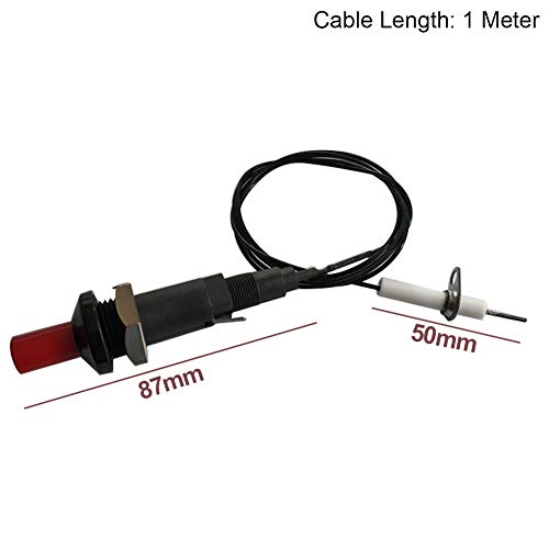 Encendedor de cocina con cable de 1 Out 2 piezas; accesorio de cocina, botón pulsador de cocina universal para exterior, para gas y horno doméstico.