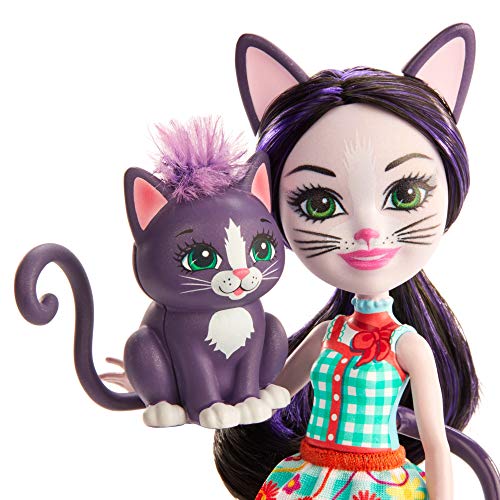 Enchantimals Muñeca Ciesta Cat con Mascota Climber (Matterl Gjx40)