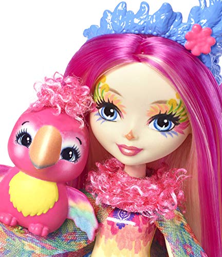 Enchantimals - Muñeca Peeki Parrot - muñeca, edad recomandada 4 - 10 años (Mattel FJJ21)