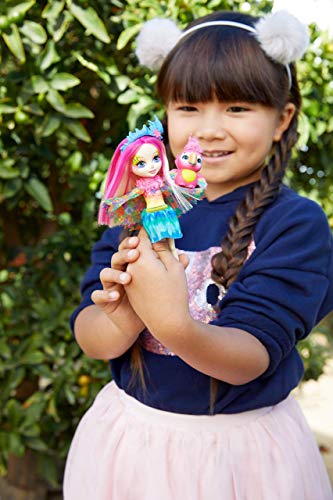 Enchantimals - Muñeca Peeki Parrot - muñeca, edad recomandada 4 - 10 años (Mattel FJJ21)