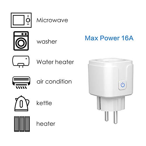 Enchufe Inteligente Wifi, Enchufe Conéctese Alexa/Google Home, Smart Plug 16A, Comando de Voz, Programa de Tiempo, Ahorro de Energía por Avatar Controls (2 PACK)