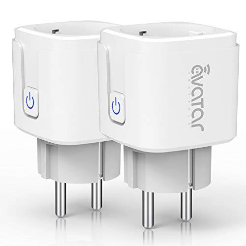 Enchufe Inteligente Wifi, Enchufe Conéctese Alexa/Google Home, Smart Plug 16A, Comando de Voz, Programa de Tiempo, Ahorro de Energía por Avatar Controls (2 PACK)