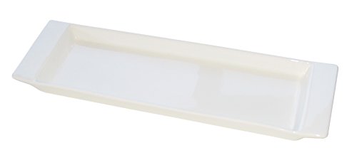 Eñe Fuente Rectangular, 30 cm, Porcelana, Blanco