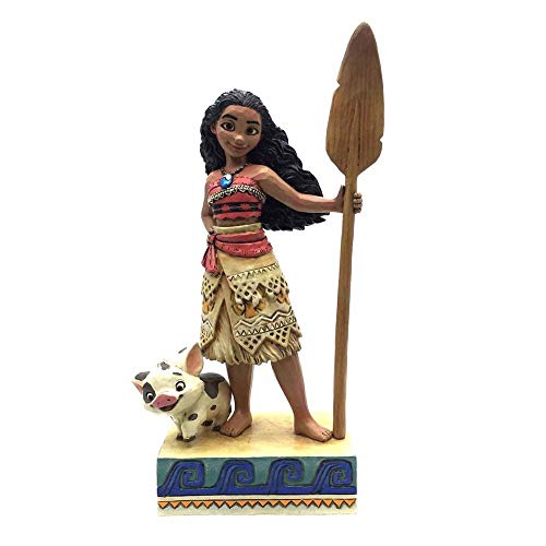 Enesco Disney Traditions Figurita Moana (Vaiana), Resina, Multicolor, 8.9 x 5.1 x 17.1 cm