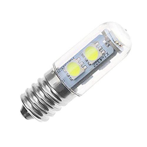 ENET 2 x E14 luz blanca fría 1 W 7 LED 220 V Mini bombilla de maíz foco gama de luz campana refrigerador lámpara