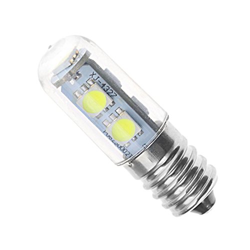 ENET 2 x E14 luz blanca fría 1 W 7 LED 220 V Mini bombilla de maíz foco gama de luz campana refrigerador lámpara