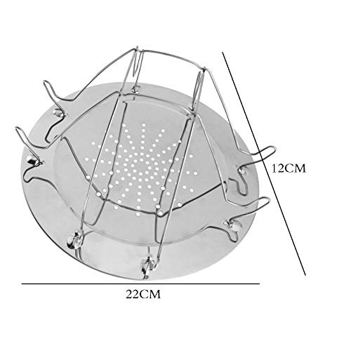 eNet tostadora bandeja 4 Lomo plegable Camping Pan Toast bandeja para Gas sartenes olla BBQ Camping Toaster Rack