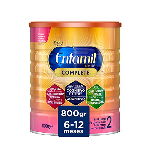 Enfamil Premium Complete 2 - Leche Infantil de Continuación para Lactantes Bebés de 6 a 12 Meses, 800 gr