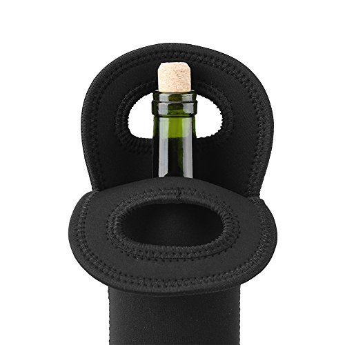 Enfriador de botella de 3 piezas, paquete individual Bolsa de enfriador de botella de botella de vino Cubierta protectora de botella de vino Soporte de manga de bebida Cubierta de aislamiento térmico