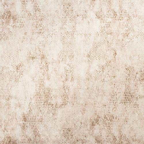 englisch dekor Tela ignífuga Shiny FR, diseño Abstracto, Color Beige como Tela de tapicería Resistente para Coser y relacionar, Terciopelo