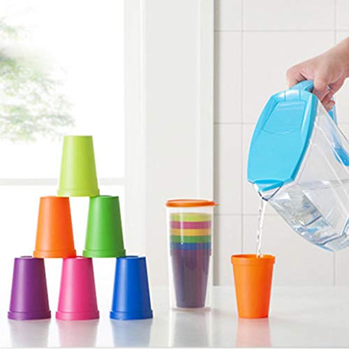 Enzege Vasos de Plástico, 8 Piezas, 200 ml, Sin BPA para Camping, Picnic Camping Tazas