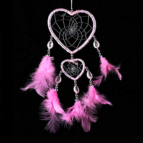 EQLEF Aro Atrapasueños Grande, 10 Piezas Dream Catcher Hoop Plastic, Anillo de macramé en Forma de corazón Blanco para tamaños DIY Crafting-5