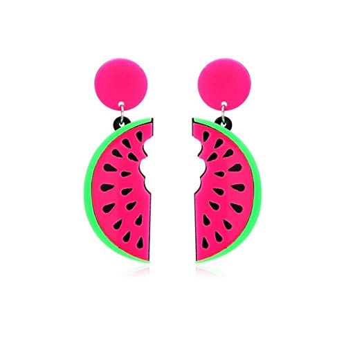 Erin Punk Summer Fashion Style Candy Gran Forma De Sandía Fruta Mujer Pendientes Largos Mujer Pendientes Largos Gotas