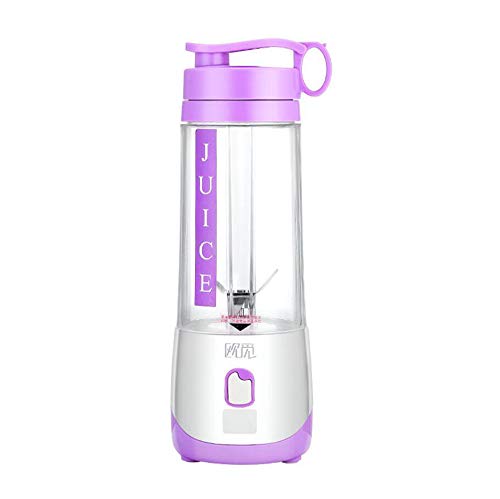 ERKEJI Batidoras de Vaso Mini licuadora Recargable portátil del Juicer del USB con 4 Cuchillas 420ml 4000mAH Comida de bebé del batido de Leche de la Fruta