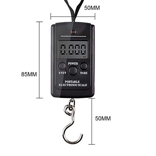 Escala De Alimentos 40Kg/100G Lcd Báscula De Equipaje Digital Gancho Colgante Portátil Báscula Electrónica Pesca Viaje Peso Balance Báscula Luz De Fondo O No B Luz De Fondo