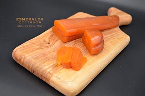 Esmeralda Bottarga rallada en tarro de 70 g - Caviar mediterráneo - (Huevas de salmonete secas) Captura salvaje kosher del mar Mediterráneo