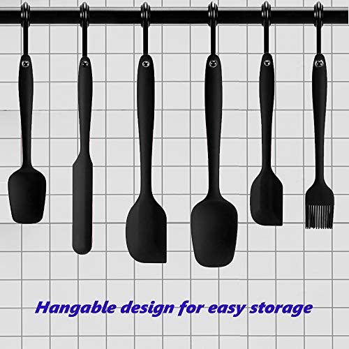 Espatula silicona a prueba de alta temperatura de 240 °, espatula cocina conjunto diseño de una pieza espatulas silicona cocina , sin BPA de una pieza para cocinar, hornear y mezclar