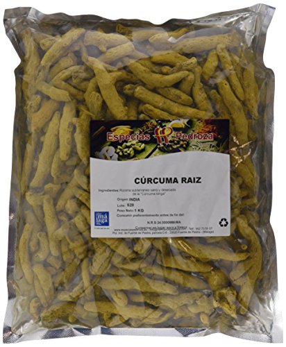 Especias Pedroza Curcuma Raíz Entera - 2 Paquetes de 1000 gr - Total: 2000 gr