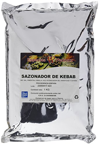 Especias Pedroza Sazonador para Kebab - 3 Paquetes de 1000 gr - Total: 3000 gr