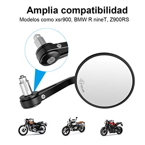 Espejo Manillar Retrovisores Moto para Manillar Homologados Espejos Retrovisosr Moto Universales para ATV MT 07 09 10 R1200 GSXR