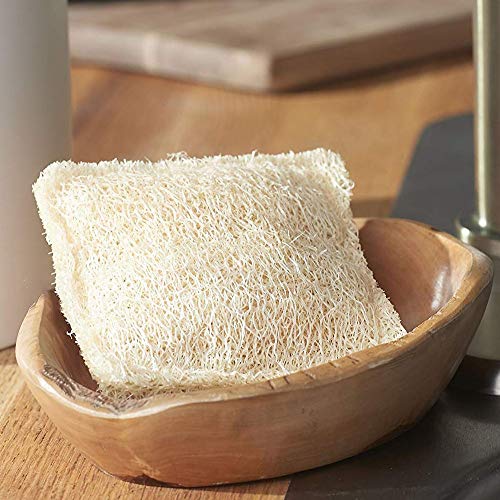 Esponjas de luffa, Esponjas orgánicas naturales para lavar platos Paquete de 6,exfoliante de lufa orgánica Fabricado de lufa egipcia superior/100% orgánico, biodegradable y ecológico