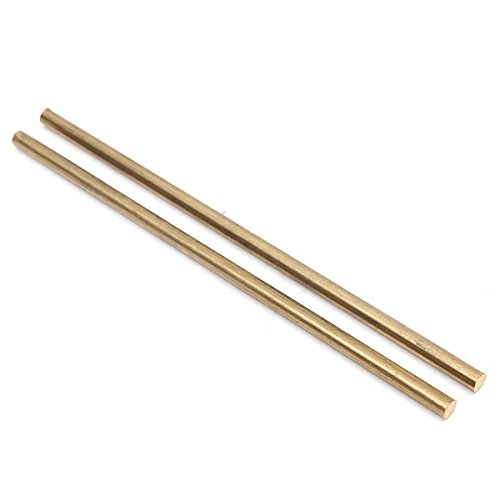 EsportsMJJ 2Pcs 150 mm X 5 mm Barra De Latón Barras Redondas Sólidas De Hardware