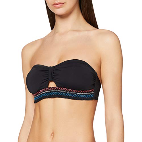 Esprit Blanca Beach Pad.Band Tops de Bikini, Negro (Black 001), 38 para Mujer