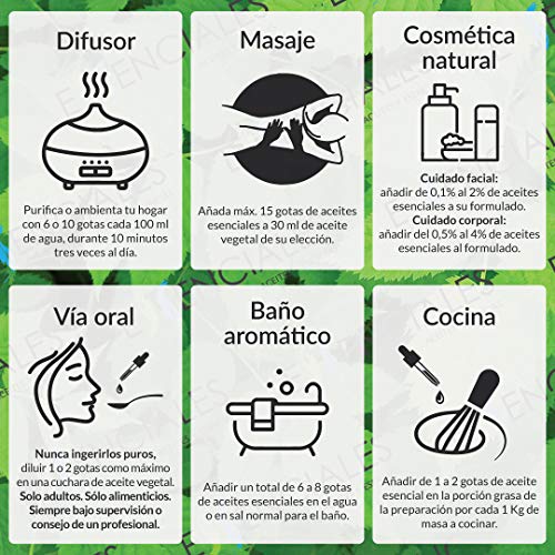 Essenciales - Aceite Esencial de Árbol de Té, 100% Puro, 30ml | Aceite Esencial Melaleuca Alternifolia - Tonificante, Antiséptico y Antifúngico