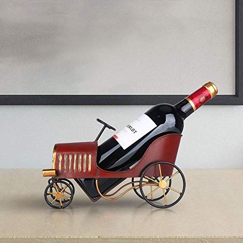 Estante de Vino de Metal Retro nostálgico Creative Wecker Soporte de Botella de Vino Camioneta Pickup Vintage Soporte de Almacenamiento de Vino Creativo Estante Práctica Estatua Decorativa Artes