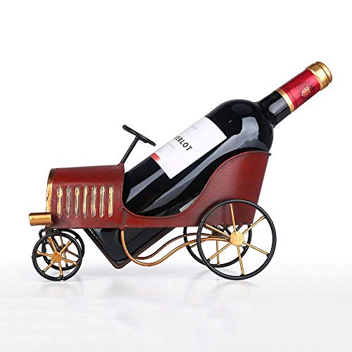 Estante de Vino de Metal Retro nostálgico Creative Wecker Soporte de Botella de Vino Camioneta Pickup Vintage Soporte de Almacenamiento de Vino Creativo Estante Práctica Estatua Decorativa Artes