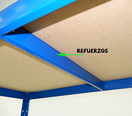 Estantería Metálica Futtal de 180x120x60 con 4 Pisos Muy Fuerte Azul